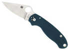 Link to Spyderco Para 3 Folding Knife Plain Edge Dark Blue G-10 Handle Satin Finish Silver 2.92" Blade Length CPM SPY27 Steel C2