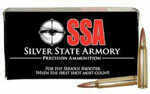 Model: Silver State Armory Caliber: 5.56 NATO Grains: 77Gr Type: Boat tail Hollow Point Units Per Box: 20 Manufacturer: Silver State Armory Model: Silver State Armory Mfg Number: 75010