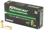 Model: Streak Target Caliber: 40 S&W Grains: 180Gr Type: Total Metal Coating Units Per Box: 50 Manufacturer: STREAK Ammunition Model: Streak Target Mfg Number: 40180TMC-GRN