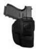Model: Four-In-One Holster Hand: Right Hand Finish/Color: Black Frame Material: Leather Fit: Fits Glock 42 Type: Inside the Pant Manufacturer: Tagua Model: Four-In-One Holster Mfg Number: IPH4-305