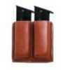 TAGUA Double Mag Pouch OWB Leather for Glock 42/43 Black AMBI