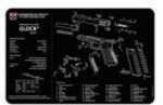 TekMat Pistol Mat For Glock Gen 4 11"x17" Black Finish 17-GLOCK-G4
