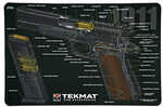 TekMat 1911 Pistol Mat 3D Cut Away 11"x17" Black Includes Small Microfiber TekTowel Packed in Tube R17-1911-CA