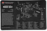 TekMat Ruger SR22 Pistol Mat 11"x17" Black Includes Small Microfiber TekTowel Packed In Tube R17-RUGERSR22