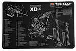 TekMat TEKR17XDE Springfield Armory XDe Cleaning Mat 17"X11" Black/White Thermoplastic Fiber Top W/Vulcanized Rubber Bac