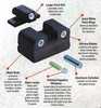 Trijicon Tritium Night Sight Fits Glock 17 19 26 27 33 34 Green/Green 3 Dot GL01-600210