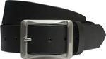 Uncle Mike's Uncle Mikes Leather Belt 42"-46" Full Grain Leather Nickel Plated Buckle Black Blt-um-42-46-mbl