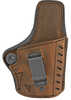 Versacarry CFD2113 Comfort Flex Deluxe IWB Size 03 Brown Leather Belt Clip Right Hand
