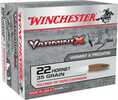 Model: Varmint X Caliber: 22 Hornet Grains: 35Gr Type: Polymer Tip Units Per Box: 20 Manufacturer: Winchester Ammunition Model: Varmint X Mfg Number: X22P