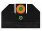 XS Sights F8 Night Fits Glock Models 17 19 22 23 24 26 27 31 32 33 34 35 36 38 Green with Orange Outline Front