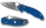 Spyderco Manix2 FRN Translucent Blue Plainedge C101PBL2