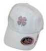 This Black Clover Premium Adjustable White Hat features a Pink "blIng" Rhinestone Clover. Adjustable Sizing makes This One a Fit For All. This unstructured, Washed Cotton Hat Also Has "Live Lucky" emb...