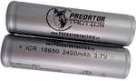 Predator TAC 18650 2400Ah Battery 2 Per Pkg