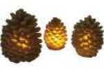Rivers Edge 3 Piece Led Pine Cone Candle Set 1015