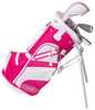 Tour X Size 0 Pink 3pc Jr Golf Set w/Stand Bag