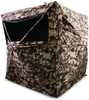 HME three person Ground Blind in cervidae camo. The size is 75"x75"x67".
