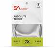 Scientific Anglers Absolute Trout 7.5 ft 4X Leader 3 Pk