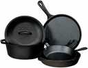 The Lodge 5 piece Seasoned Cast Iron Cookware Set combines the most needed cast iron cookware for a complete kitchen. This set makes the perfect gift that will be cherished for decades. This set inclu...