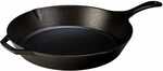 Lodge's 13.25 inch Seasoned Cast Iron Skillet with assist handle is a welcome addition to any gathering. Superior heat retention, even heating, and a generous size makes the Lodge L12SK3 skillet the r...