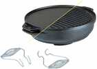 The Lodge 14 Inch Cast Iron Cook-It-All is the only outdoor cookware you need. With 5 Cooking configurations, and only 2 pieces of cast iron, the Cook-It-All brings a whole world of possibilities to y...