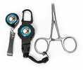Boomerang Fisherman?s Combo includes a zinger with nippers and  5 inch forceps with a small retractor. Retractor attaches to gear with a strap and has 24 inch kevlar cord. It has a lifetime service po...