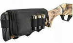 Hunters Specialties 01621 Buttstock Shell Holder With Pouch Black Holds 3 Shotshells Polyester