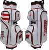 The Bridgestone NCAA Cart Bag features 7-way divider top with a top lift handle. The cart bag has 6 zippered pockets including a cooler pocket and an outer golf ball holder. Also included with the car...