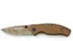 Timberline Tactical Soc Folding Knife 3-1/4" Combo Blade, Coyote Tan G10 Handles Md: 4311