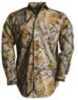 The Wooden Trail Long Sleeve Twill Shirt Big Game Has Triple Needle stitches. There Are 2 Large Front Pockets With Flap And Button Thru Closure. Front Closure Has 7 Buttons. Button Closure On Cuff And...