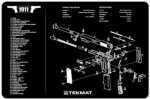 Beck Tek, LLC 1911 Pistol Mat, 11"X17", Black Finish 17-1911