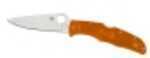 Spyderco Endura4 Ltwt Orange FRN FG Plainedge Knife