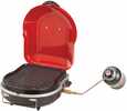 The Coleman Fold N Go Propane Grill with one burner is convenient to carry with a metal handle on the top.  There is a removable water pan to catch the grease, and it is dishwasher safe too.  The cook...