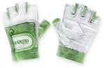 Specifically designed to fit the contours of a woman's hand is the Green Grizzly Paw Gloves in xsmall. The soft, durable leather has a flex backing for increased mobility. Padding in the palms and fin...