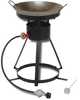 Outdoors cooking is easy to set up with the King Kooker 24" Propane Outdoor Cooker. This cooker has a special recessed wok ring top, which is perfect for use with the included 18-inch steel wok. Easil...