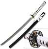 This beautiful handmade sword from TenRyu measures 42" overall.  This samurai sword features a 30", 7mm thick, 1045 carbon steel, sharpened blade with a  blood groove.  The blade is full tang and come...