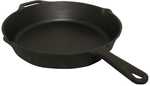 The King Kooker 12" Cast Iron Skillet is great to use at the campsite or in the kitchen. A helper handle, primary handle, and pouring spout sides are included in the design of this skillet to provide ...