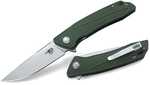 Bestech BG09B-2 folder features a 3.75 in. 12C27 stainless steel blade in a stonewash/satin finish.  Green nylon/glass fiber handle.  8.25 in. overall length.  Comes complete with a tip-up, right carr...