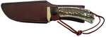 Schrade Uncle Henry Staglon Fixed Knife 4-1/4" Clip Point Blade With Leather Sheath