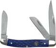 Cattleman Stockman, 3.5" closed length, blue jigged delrin handles, stainless steel bolsters, stainless steel satin finished blades.|0.18|4.5|1.75|0.75|Blade length: 2.50 in|Overall length: 3.50 in Cl...