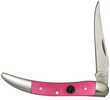 Roper Pink Desert Toothpick 3 1/8 inch closed length, stainless steel bolsters, smooth pink bone handles, stainless steel satin finished blade.|0.08|4.0|1.25|0.75|Blade length: 2.50 in|Overall length:...