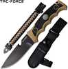 Tac-Force Fixed 4.5 in Blade Tan Rubber Handle