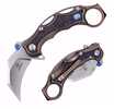 Defcon Raptor folder features a 3.00 in S35VN steel blade with an 8.00 in overall length.  Bronze titanium handle.  Comes complete with a pocket clip.|0.6|7.5|4.5|1.0|Blade length: 3.00 in|Overall len...