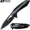 The MTech MT-A1090GY might be what you are looking for. It is a spring assisted knife with a unique look, giving you a stylish way to accomplish your everyday tasks. The stainless steel, reverse tanto...