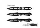 Impulse Product 7.50 in Throwing Knife Set 3 Pcs with Sheath