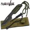 The Survivor Striker is a fixed blade knife, ideal for tactical uses. The Striker features a black finished, stainless steel, tanto blade. The handle is made of stainless steel wrapped in black paraco...