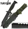 The Survivor HK-6001 survival knife is a 12? military inspired knife. This heavy duty knife features a checkered handle for a sure grip in any weather condition. The heavy duty black stainless steel b...
