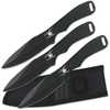Set of 3 throwing knives from Perfect Point by Master Cutlery. Each knife features a tactical black stainless steel blade and a lanyard hole. Comes with a nylon carrying sheath.|.78|9|2.5|.75|Blade le...