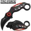 Mc TAC-Force 2.5" HAWKBILL Blade Folder Black/Red