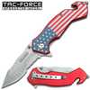 Tac-Force Assisted 3.25 in Blade USA Flag Aluminum Handle