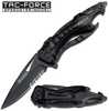 Tac-Force Assisted 3.25 in Blade Black Aluminum Handle